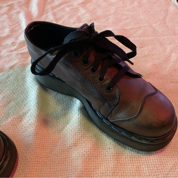 Vintage Dr Martens AirWair 8651 Brown Leather Oxford 90’s Chunky Y2k Indie sz 6 - Picture 7 of 15